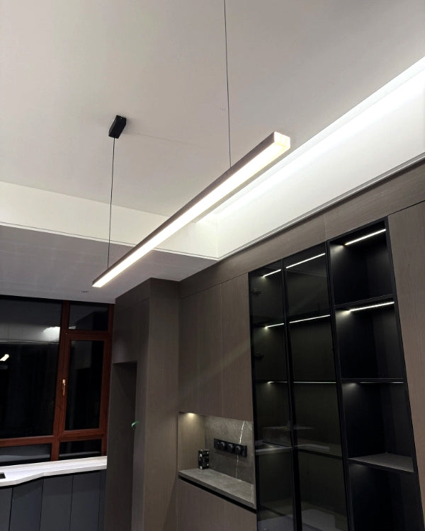WOMO Länglicher LED Kronleuchter Esstisch Schlicht-WM2011