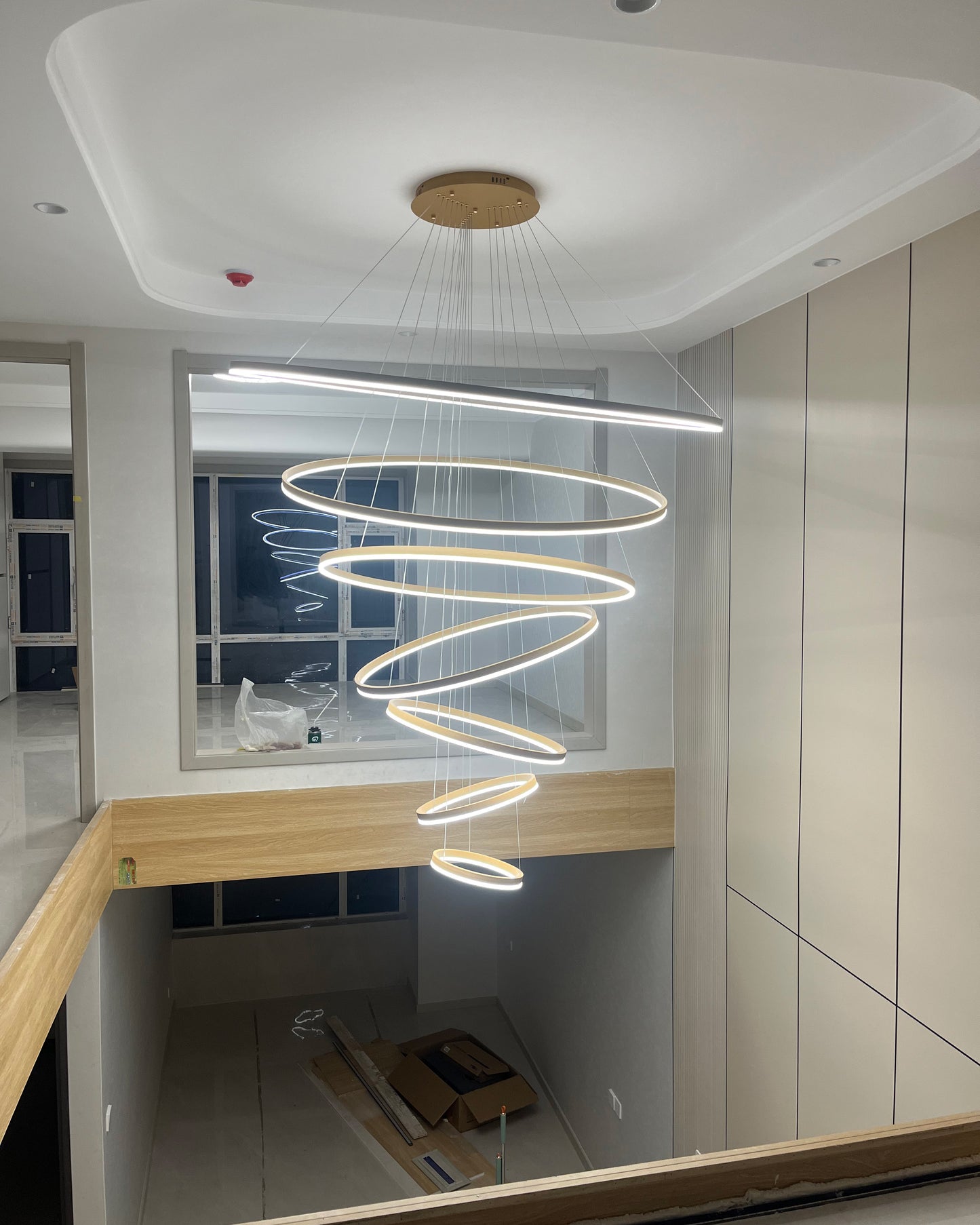 WOMO Tiered Ring LED Chandelier-WM2159