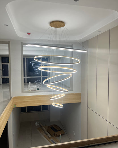 WOMO Tiered Ring LED Chandelier-WM2159