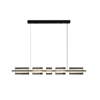 WOMO Linear Chandelier made of Amber/Smoked Glass - WM2221