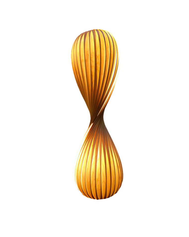 WOMO Twisted Tower Holz Stehlampe-WM7044