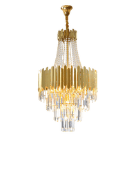 WOMO Gold Crystal Tiered Chandelier - WM2207