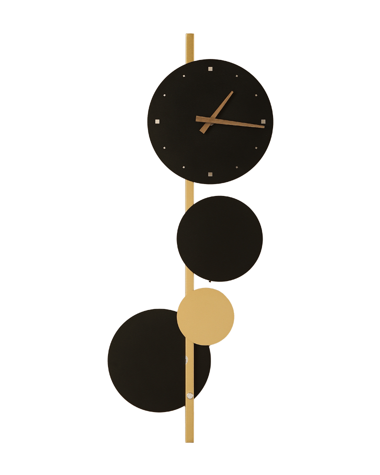 WOMO Skulpturale Wanduhr mit LED-Licht - WM6087