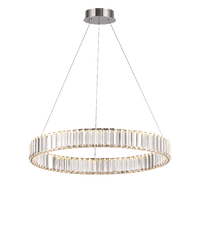 Lustre rond en cristal à 2 niveaux WOMO WM2192