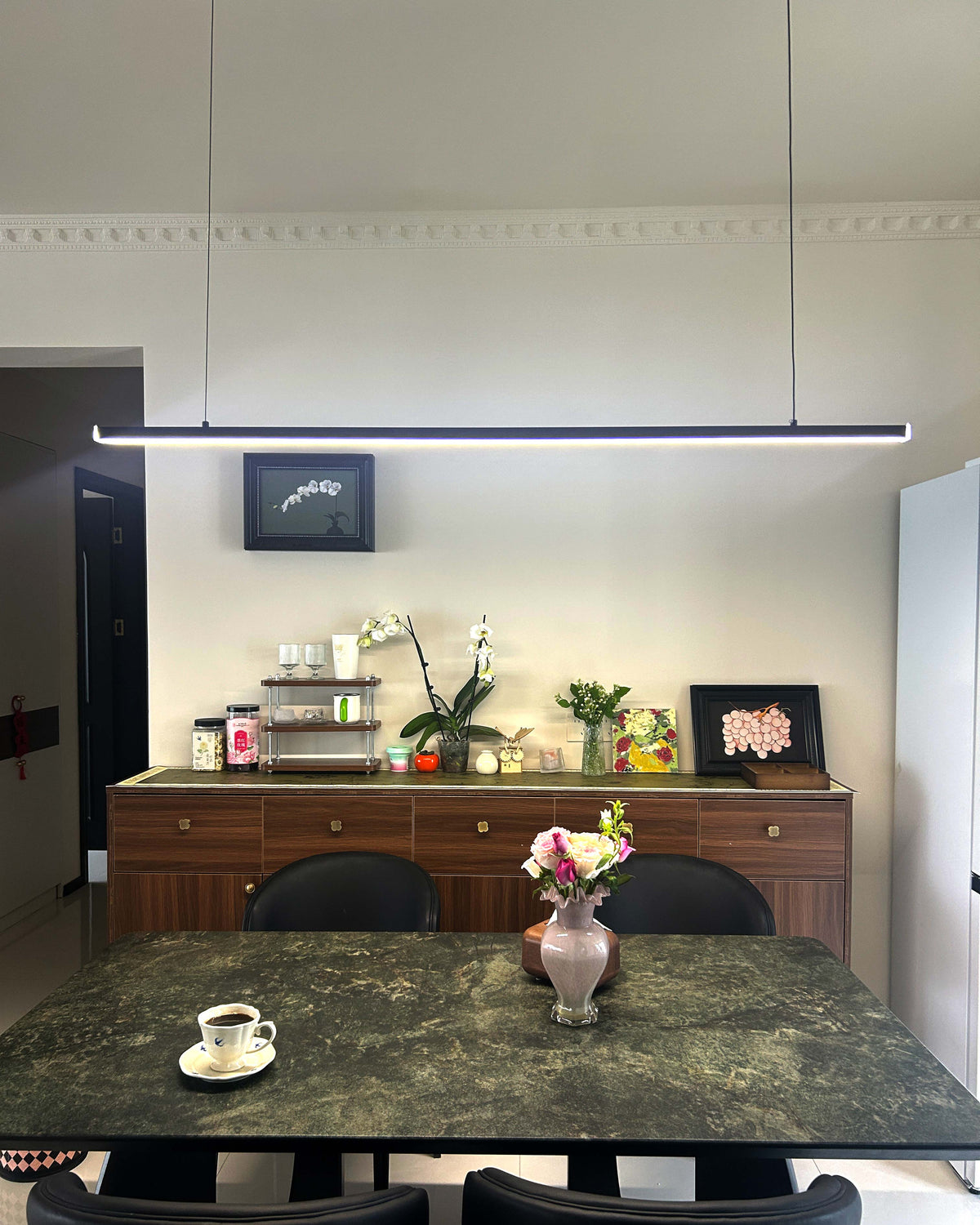 WOMO Elongated LED Chandelier Dining Table Simple-WM2011