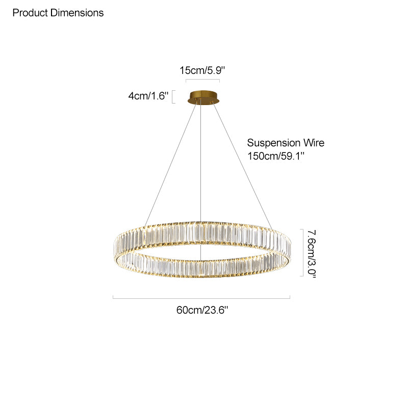 WOMO 2 Tier Circular Crystal Chandelier-WM2192