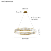 Lustre rond en cristal à 2 niveaux WOMO WM2192