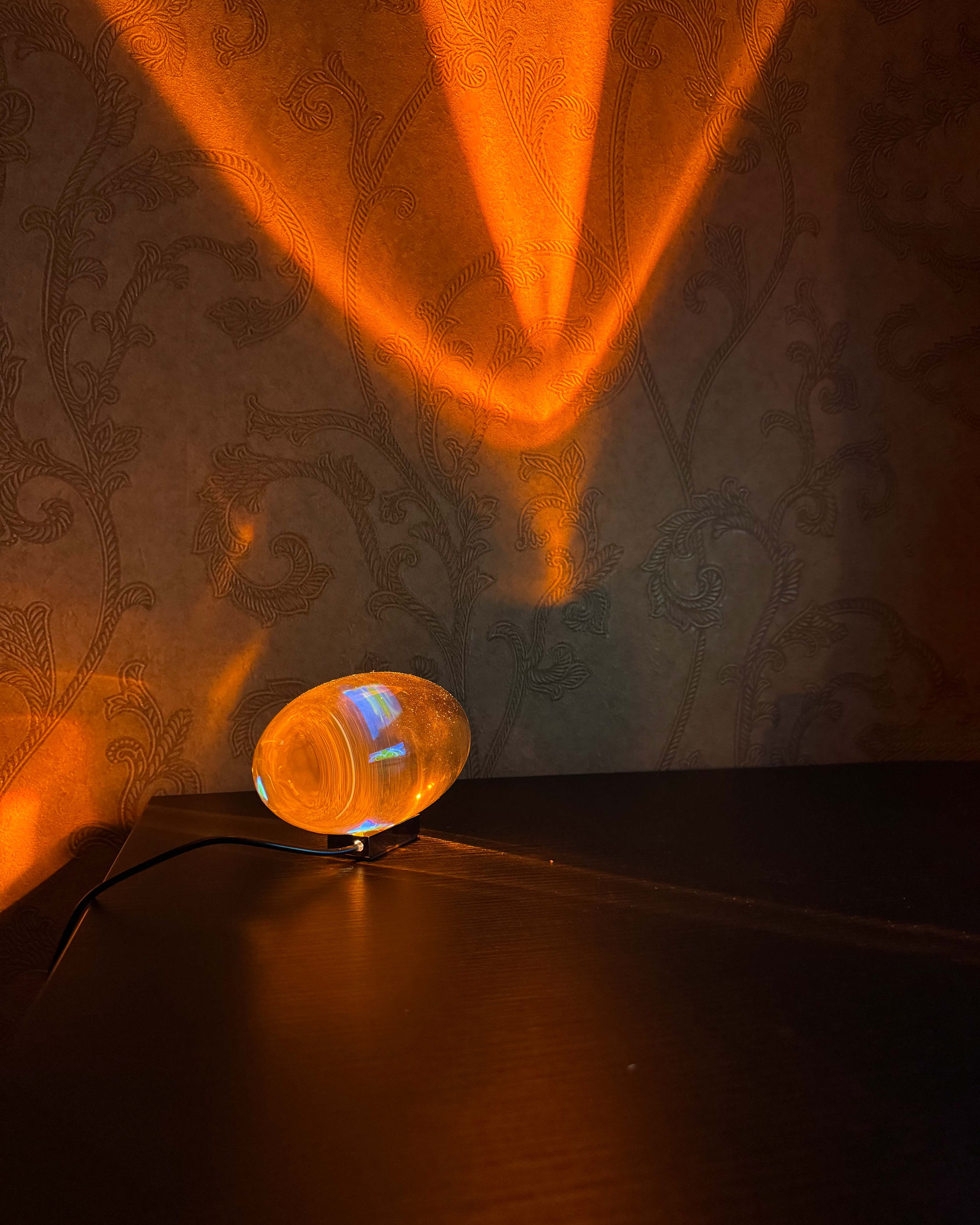 WOMO Sternenprojektor-Tischlampe aus Glas-WM8000
