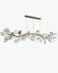 WOMO Dining Room Chandelier White Gold Porcelain-WM2420
