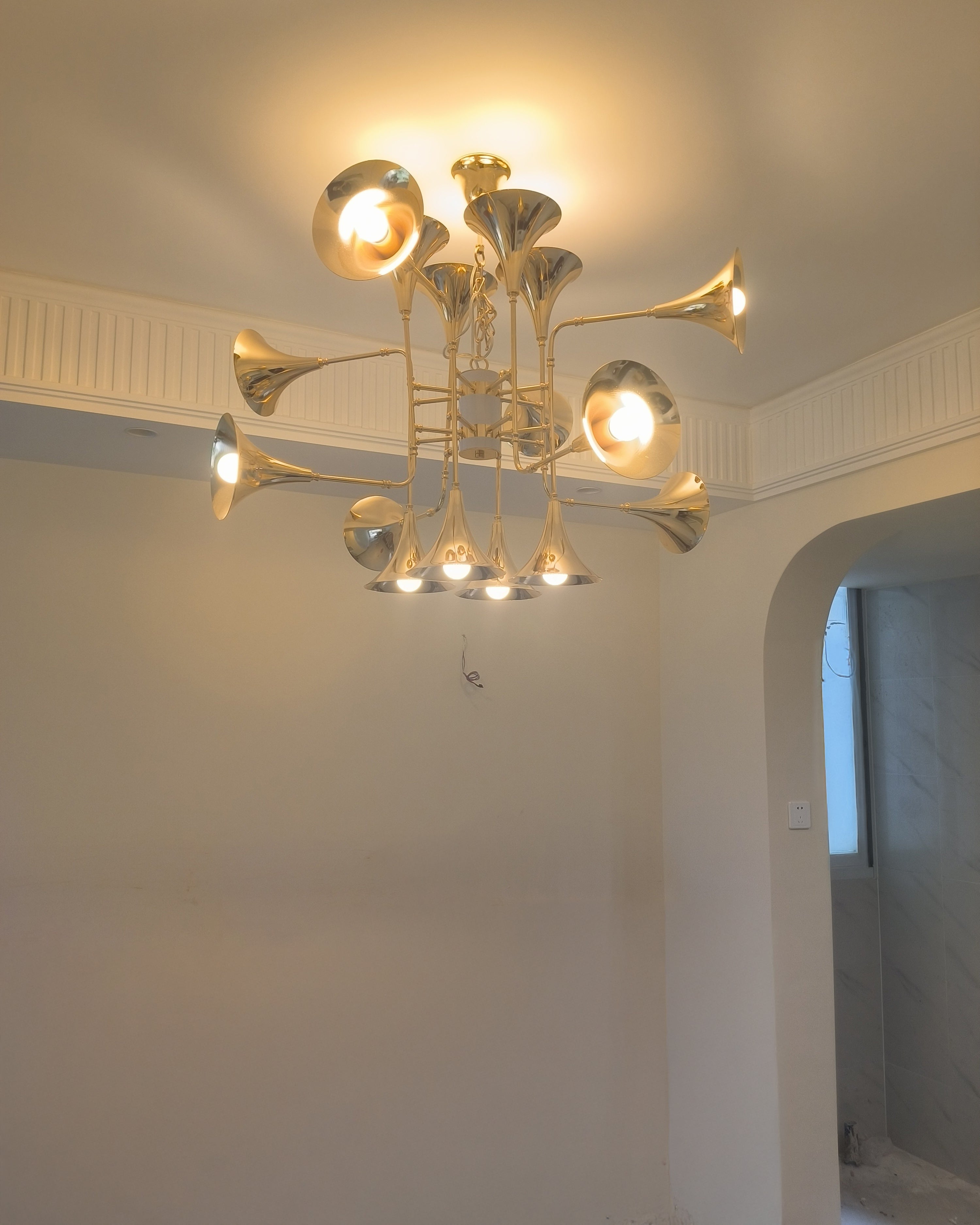 WOMO Vintage Kronleuchter Gold Wohnzimmer-WM2614