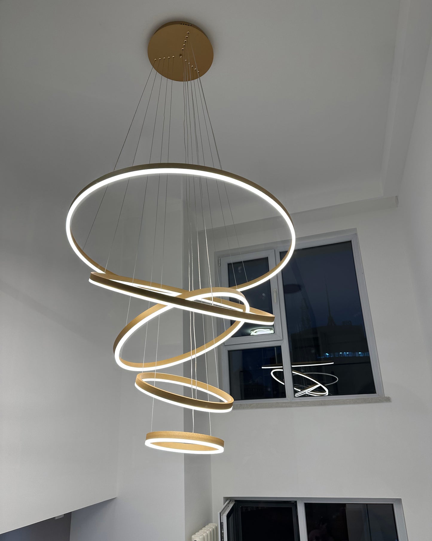 WOMO Tiered Ring LED Chandelier-WM2159