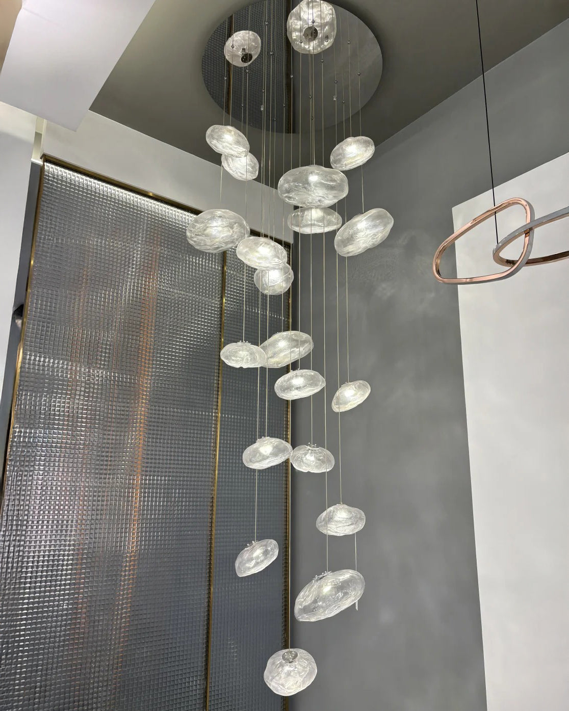WOMO Pendant Light Chandelier Colorful Glass Stairwell-WM2101b