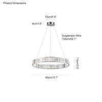 Lustre rond en cristal à 2 niveaux WOMO WM2192