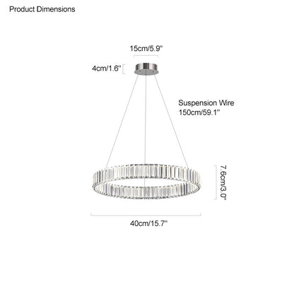 WOMO 2 Tier Circular Crystal Chandelier-WM2192