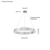 Lustre rond en cristal à 2 niveaux WOMO WM2192