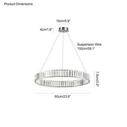 WOMO 2 Tier Circular Crystal Chandelier-WM2192