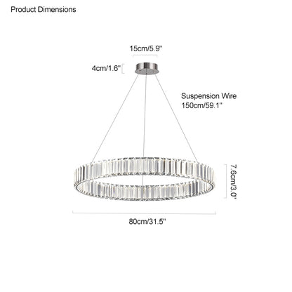 WOMO 2 Tier Circular Crystal Chandelier-WM2192