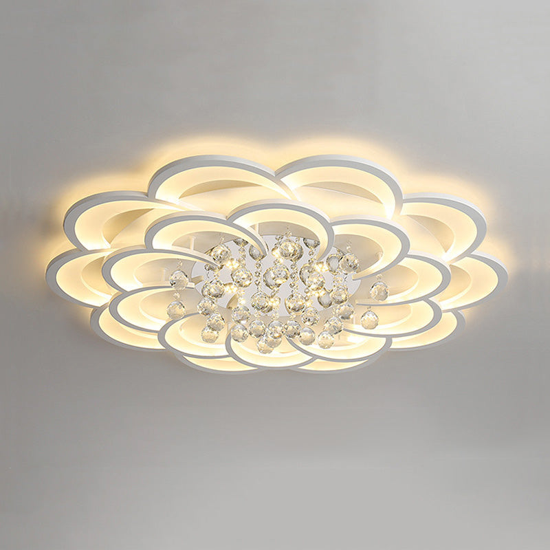 WOMO Large Floral Crystal Ceiling Light-WM1078