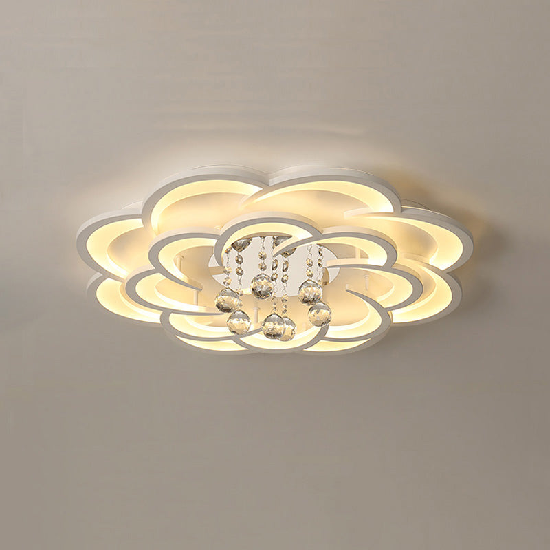 WOMO Large Floral Crystal Ceiling Light-WM1078