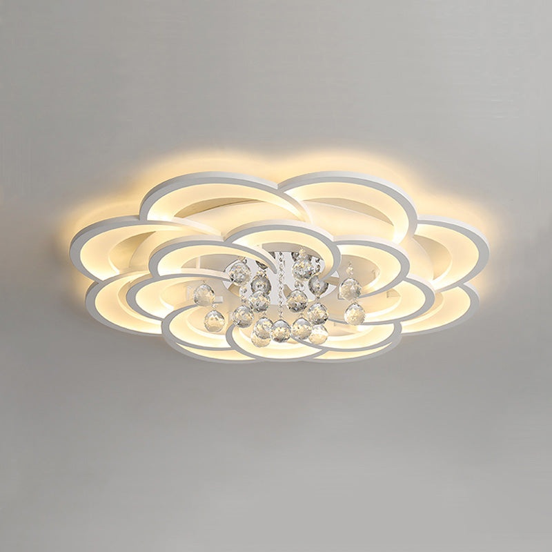 WOMO Large Floral Crystal Ceiling Light-WM1078